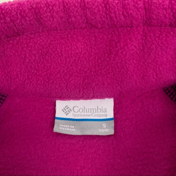 Columbia Girls Benton Springs Fleece Jacket Colorblock Blue Purple Size Small - Picture 5 of 9